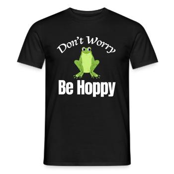 Ne t’inquiète pas, sois houblonné, drôle, - T-shirt homme - noir - Devant - AI Model Male 178 light (178cm)