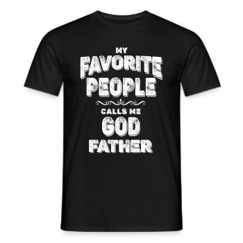 Meine Lieblingsmenschen Nennen Mich Patenpate - Männer T-Shirt - Schwarz - Vorne - AI Model Male 178 light (178cm)