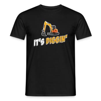 It's Diggin Time: Baggerfahrer, Baggerfahrer, - Männer T-Shirt - Schwarz - Vorne - AI Model Male 178 light (178cm)