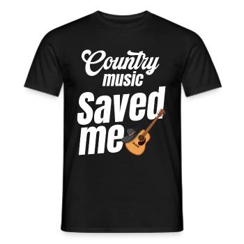 Country-musik Hat Mich Gerettet Liebhaber - Männer T-Shirt - Schwarz - Vorne - AI Model Male 178 light (178cm)