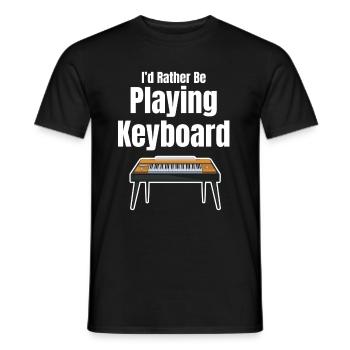 Ich Würde Lieber Keyboard Spielen Keyboarder - Männer T-Shirt - Schwarz - Vorne - AI Model Male 178 light (178cm)