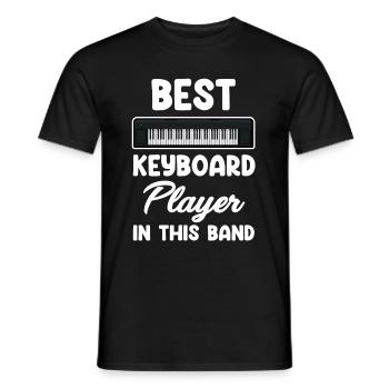 Meilleur claviériste de ce groupe - T-shirt homme - noir - Devant - AI Model Male 178 light (178cm)