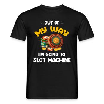 Aus Dem Weg, Ich Werde Zum Spielautomaten Gambler - Männer T-Shirt - Schwarz - Vorne - AI Model Male 178 light (178cm)