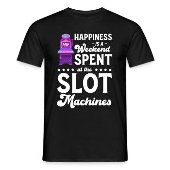 Glück Ist Ein Wochenende, Das Am - Männer T-Shirt - Schwarz - Vorne - AI Model Male 178 light (178cm)