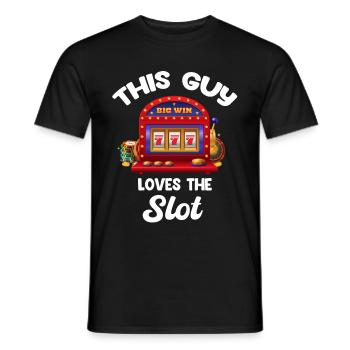 Dieser Typ Liebt Den Spielautomaten Gambler Dice - Männer T-Shirt - Schwarz - Vorne - AI Model Male 178 light (178cm)