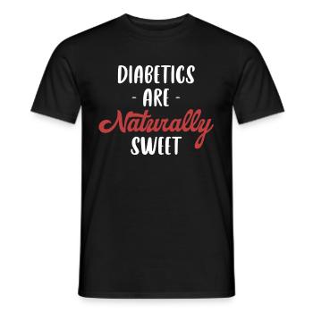 Les diabétiques sont naturellement sucrés - T-shirt homme - noir - Devant - AI Model Male 178 light (178cm)