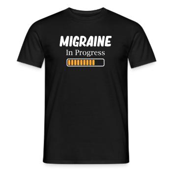 Migraine en cours Trouble de la maladie amusante - T-shirt homme - noir - Devant - AI Model Male 178 light (178cm)