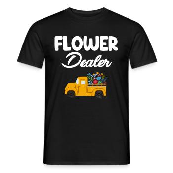 Fleuriste, Fleuriste Drôle, Botanique Famer - T-shirt homme - noir - Devant - AI Model Male 178 light (178cm)