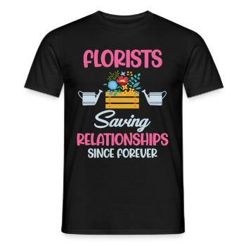 Les fleuristes sauvent leur relation pour des lustres - T-shirt homme - noir - Devant - AI Model Male 178 light (178cm)