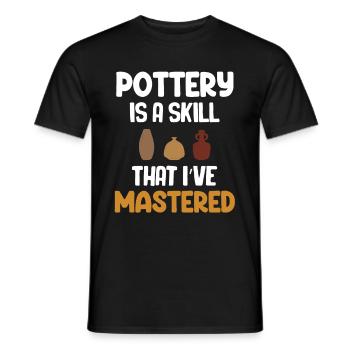La poterie est une compétence que je maîtrise - T-shirt homme - noir - Devant - AI Model Male 178 light (178cm)