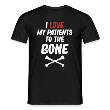 Ich Liebe Meine Patienten Bis Auf Die Knochen - Männer T-Shirt - Schwarz - Vorne - AI Model Male 178 light (178cm)