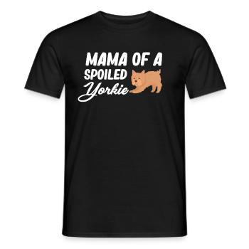 Mom of a spoiled Yorkie Weimaraner - Men's T-Shirt - black - Front - AI Model Male 178 light (178cm)