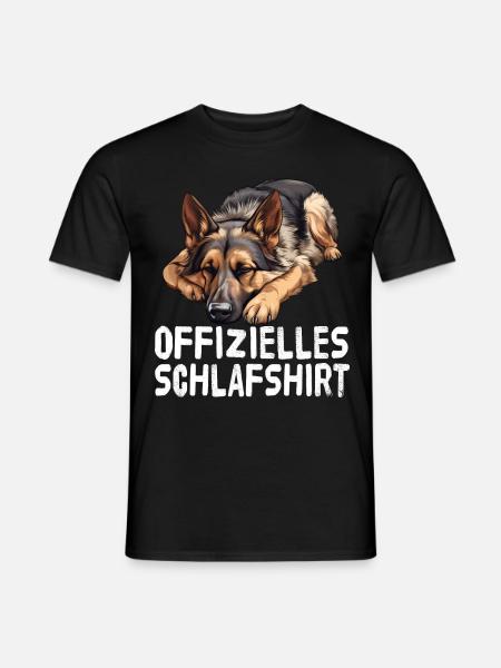 Offizieles Schlafshirt Deutscher Schäferhund - Männer T-Shirt - Schwarz
