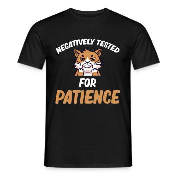 Testé négatif pour la patience Drôle d’impatience - T-shirt homme - noir - Devant - AI Model Male 178 light (178cm)