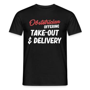 Geburtshelfer Bietet Gynäkologen Zum Mitnehmen - Männer T-Shirt - Schwarz - Vorne - AI Model Male 178 light (178cm)