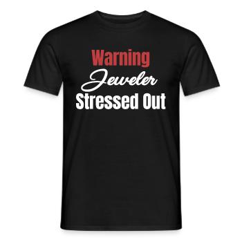 Warnung Juwelier Gestresste Diamanten - Männer T-Shirt - Schwarz - Vorne - AI Model Male 178 light (178cm)
