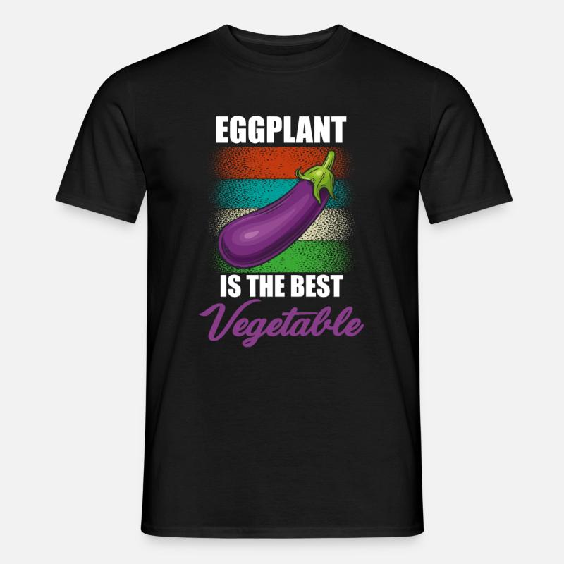 Le melanzane Aub sono le migliori vegetariane - T-shirt uomo - nero