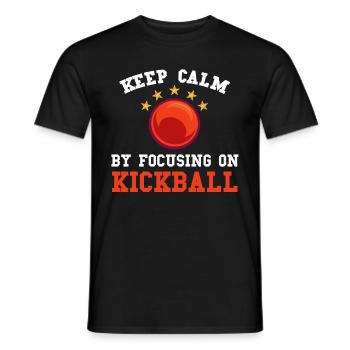 Stay calm by focusing on the - Men's T-Shirt - black - Front - AI Model Male 178 light (178cm)