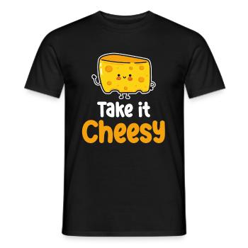 Take It Käse Cheddar Mozzarella Molkerei-parmesan - Männer T-Shirt - Schwarz - Vorne - AI Model Male 178 light (178cm)
