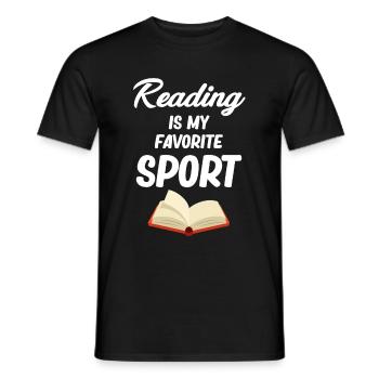 Lesen Ist Mein Lieblingssport Lustiger Bücherwurm - Männer T-Shirt - Schwarz - Vorne - AI Model Male 178 light (178cm)