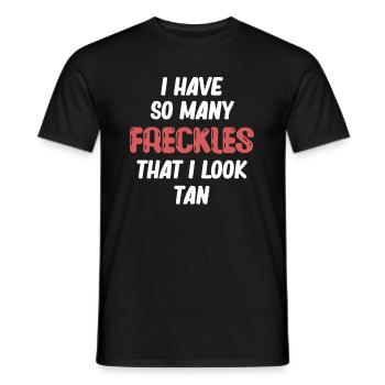 I have so many freckles that I like - Men's T-Shirt - black - Front - AI Model Male 178 light (178cm)