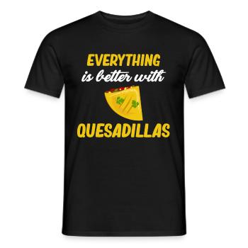 Everything Is Better With Quesadillas Argentine - Men's T-Shirt - black - Front - AI Model Male 178 light (178cm)