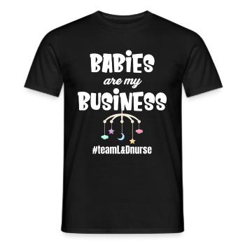 Les bébés, c’est mon affaire d’infirmières sages-femmes - T-shirt homme - noir - Devant - AI Model Male 178 light (178cm)