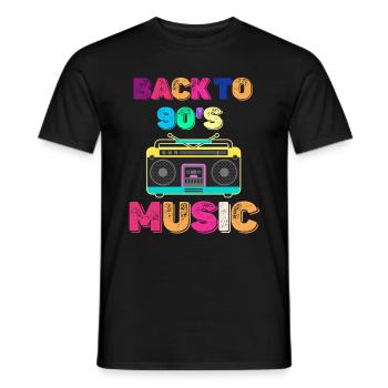 Zurück Zu Den 90er Jahren Musikliebhaber Boomer - Männer T-Shirt - Schwarz - Vorne - AI Model Male 178 light (178cm)
