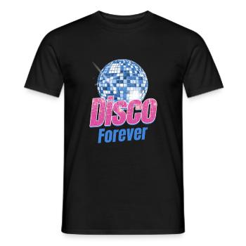 Disco Forever Lover Classic Groovy Vintage - Männer T-Shirt - Schwarz - Vorne - AI Model Male 178 light (178cm)