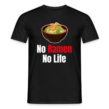 No Ramen No Life Hot Bowl Asiatique Japonais - T-shirt homme - noir - Devant - AI Model Male 178 light (178cm)