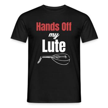 Hands of My Lute String Musician Mandolinist - Men's T-Shirt - black - Front - AI Model Male 178 light (178cm)