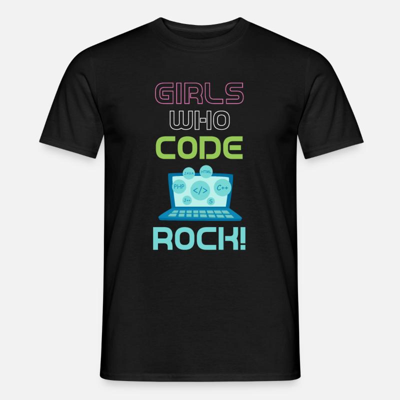 Mädels, Die Programmieren, Rocken! Programmierer, - Männer T-Shirt - Schwarz