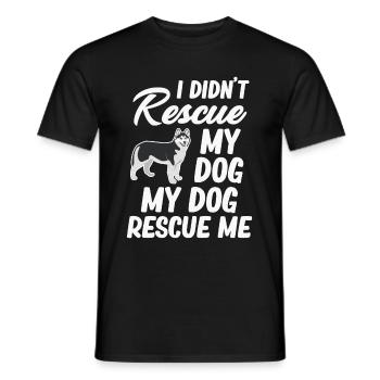 Je n’ai pas sauvé mon chien Mon chien l’a fait - T-shirt homme - noir - Devant - AI Model Male 178 light (178cm)