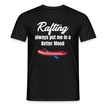 Rafting always puts you in a better mood Grandma Canoeing - Men's T-Shirt - black - Front - AI Model Male 178 light (178cm)
