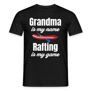 Oma Ist Mein Name Rafting Ist Mein Spiel - Männer T-Shirt - Schwarz - Vorne - AI Model Male 178 light (178cm)
