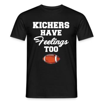 Kickers also have feelings - Men's T-Shirt - black - Front - AI Model Male 178 light (178cm)