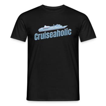 Cruiseaholic Cruise Ship Lover - Men's T-Shirt - black - Front - AI Model Male 178 light (178cm)