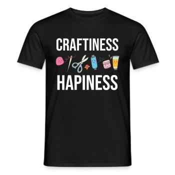 Crafts, Happiness, Pottery, Scrapbooking, Painter, Pottery - Men's T-Shirt - black - Front - AI Model Male 178 light (178cm)