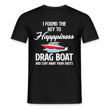 J’ai trouvé la clé du bonheur : le drag - T-shirt homme - noir - Devant - AI Model Male 178 light (178cm)