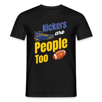 Les botteurs sont aussi des quarts-arrières de football - T-shirt homme - noir - Devant - AI Model Male 178 light (178cm)