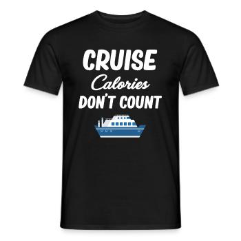 Cruise Calories Don't Count Honeymoon - Men's T-Shirt - black - Front - AI Model Male 178 light (178cm)