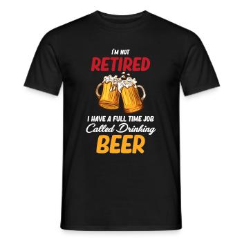 Je ne suis pas à la retraite, j'en ai un - T-shirt homme - noir - Devant - AI Model Male 178 light (178cm)