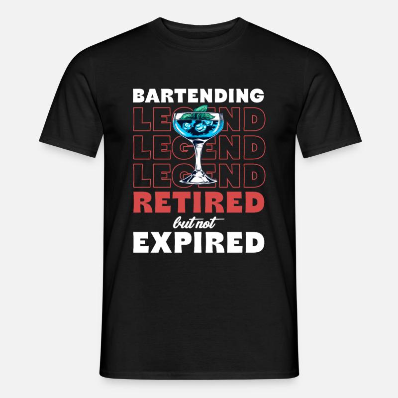 Bartender legend retired, but not - Men's T-Shirt - black