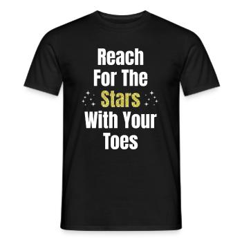 Greife Mit Deinen Zehen Nach Den Sternen Lustiger - Männer T-Shirt - Schwarz - Vorne - AI Model Male 178 light (178cm)
