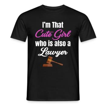 Ich Bin Das Süße Mädchen, Das Auch Eine Anwältin - Männer T-Shirt - Schwarz - Vorne - AI Model Male 178 light (178cm)