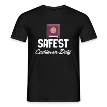 Sicherster Kassierer Im Dienst Buchhalter - Männer T-Shirt - Schwarz - Vorne - AI Model Male 178 light (178cm)