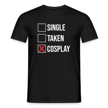 Single Taken Cosplay Funny Costume Medieval - Men's T-Shirt - black - Front - AI Model Male 178 light (178cm)