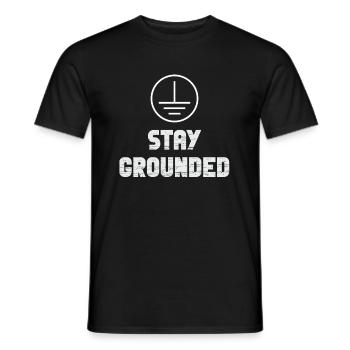 Stay Grounded Ingénieur électricien Électricien - T-shirt homme - noir - Devant - AI Model Male 178 light (178cm)
