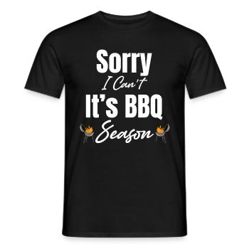 Désolé, je ne peux pas, c’est la saison des barbecues, - T-shirt homme - noir - Devant - AI Model Male 178 light (178cm)