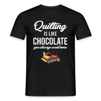 Le matelassage, c’est comme le chocolat, on en veut toujours plus - T-shirt homme - noir - Devant - AI Model Male 178 light (178cm)